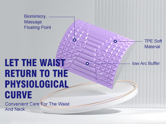 Woowave Purple Lower Back Stretcher voor Massage TPE Kussen Zeg afscheid van rugpijn
