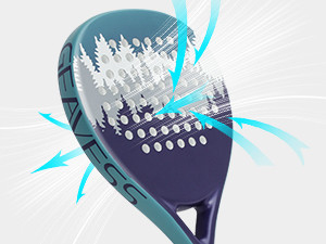 12.1oz koolstofvezel padel tennis rackets met EVA Memory Flex Foam Core en Foam Grip