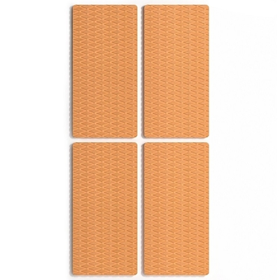 WOOWAVE 4 Pack Niet-slip tractie pad EVA Anti-Slip Foam Pads Dek Grip Mat met 3M Adhesief Bruin
