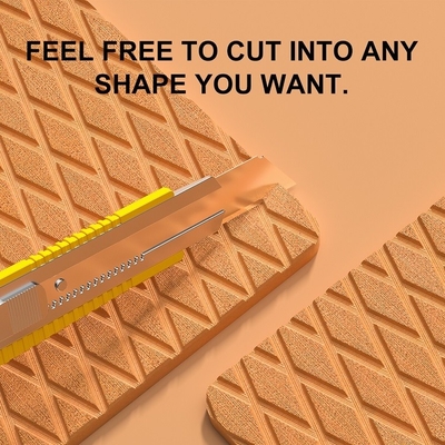 WOOWAVE 4 Pack Niet-slip tractie pad EVA Anti-Slip Foam Pads Dek Grip Mat met 3M Adhesief Bruin
