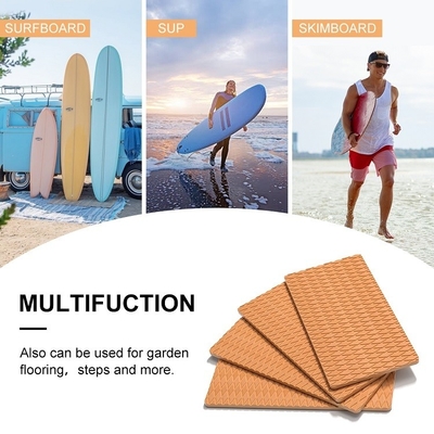 WOOWAVE 4 Pack Niet-slip tractie pad EVA Anti-Slip Foam Pads Dek Grip Mat met 3M Adhesief Bruin