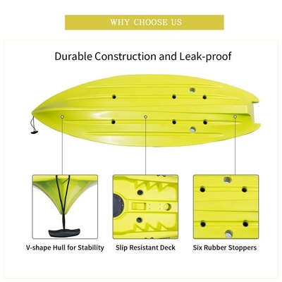 2.1-3m lengte rotomolded kajak vervaardigd door WOOWAVE LLDPE/HDPE materiaal