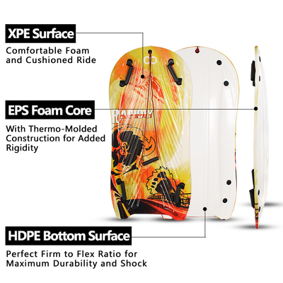 Ervaar de vreugde van sneeuw met Woowave Lightweight PE Core Foam Sled Kids Snowboard