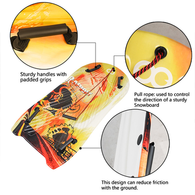 Ervaar de vreugde van sneeuw met Woowave Lightweight PE Core Foam Sled Kids Snowboard