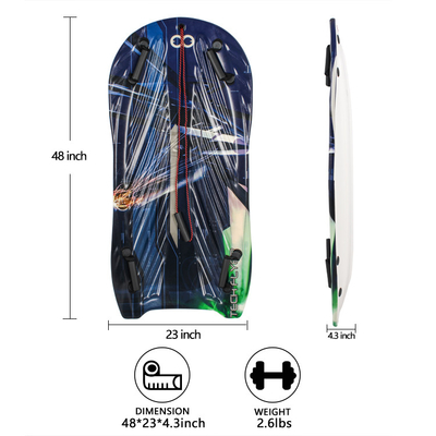 Kinders snowboard met handvat en touw blauw schuim plastic sneeuw slee voor de warme winter verkoop