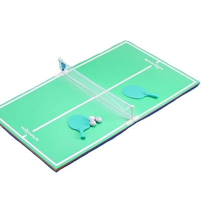 Drijvend zwembad Tafeltennis met EVA Pingpong tafelbak tafel in groen kleur