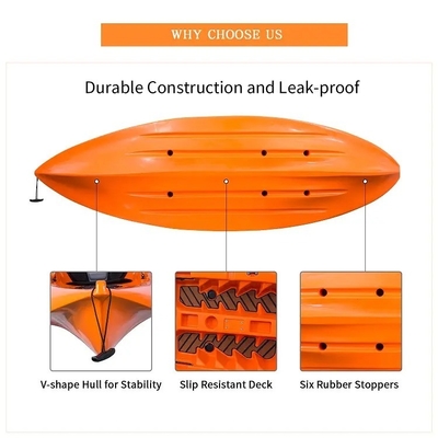 270*78*40cm HDPE Plastic Transparent Canoe/Kayak voor watersport en visserij