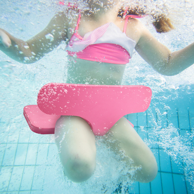 Opvouwbare roze TPE zwembadvlotten voor kinderen Woowave Design Zwemwaterzadel