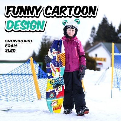 Outdoor Freestyle Ski Toy Snowboard Scooter 41.7 inch met trek touw en handvat