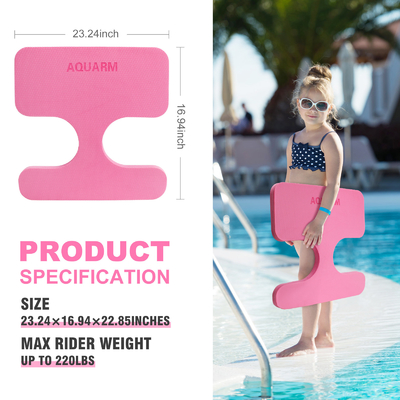 Opvouwbare roze TPE zwembadvlotten voor kinderen Woowave Design Zwemwaterzadel