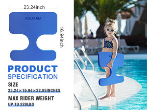 Water Ski Sport Type XPE Float Water Saddle Seat voor kinderen 23.24 x 16.94 x1.6 inch