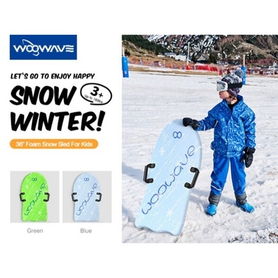 36 inch groene PE sneeuw slee voor winter skiboard lichtgewicht en duurzaam