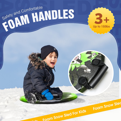 Winter Fun Foam Printing Snow Sled 21 inch Item Size High Density PE Core Foam Sleds