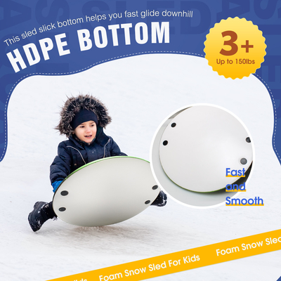 Winter Fun Foam Printing Snow Sled 21 inch Item Size High Density PE Core Foam Sleds