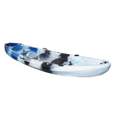 Dubbele vissers kano/kajakboot met visstokhouders camouflage of op maat