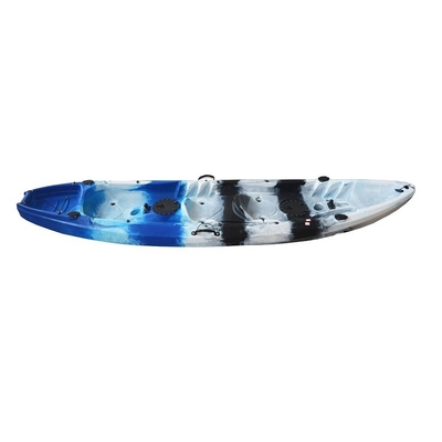 Dubbele vissers kano/kajakboot met visstokhouders camouflage of op maat