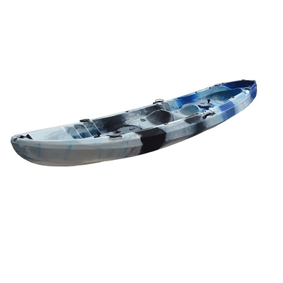 Dubbele vissers kano/kajakboot met visstokhouders camouflage of op maat