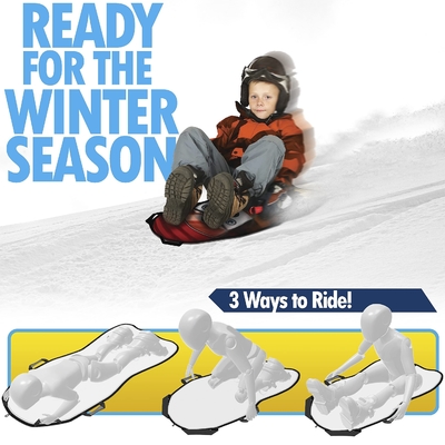Custom 45 inch Winter Foam Sled Soft Plastic Sleding Board voor sneeuwige opwinding