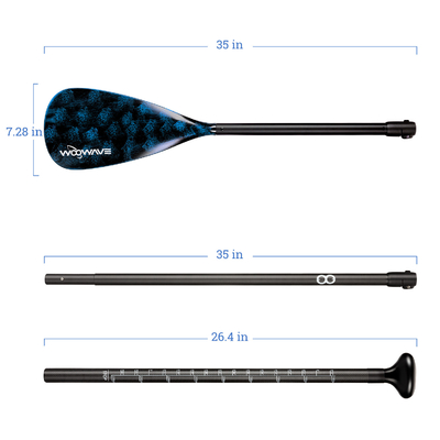 175-222cm Verstelbare lengte Paddel voor WOOWAVE Stand Up Paddel Board Visserij Roeiboten