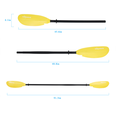 Woowave Customise 3-stuk verstelbare aluminium opblaasbare Sup Paddle voor kajak Paddles