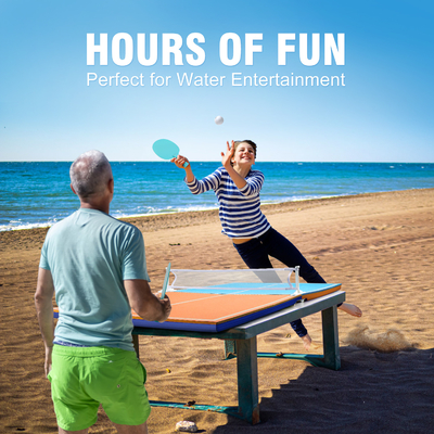 Geniet van plezier in de zon met water drijvende tafeltennis tafel Grootte 56 * 28 * 1.37 inch Groen