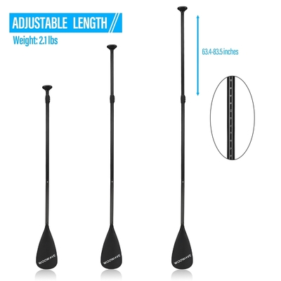 2.1lbs Woowave 3 Piece SUP Paddle Board Boat Carbon Fiber Paddle Oar voor vissen kajak