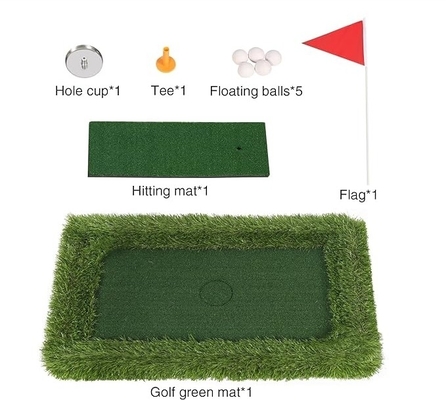 Poolgolfspelletjes Floating Golf Groen voor zwembad Groen Accessoires 1* Roestvrij Hole Cup
