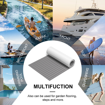 Grey Woowave EVA Boat Deck Sheet Board Yacht Accessoires 5MM Foam Decking Flooring Matten met zelfklevend