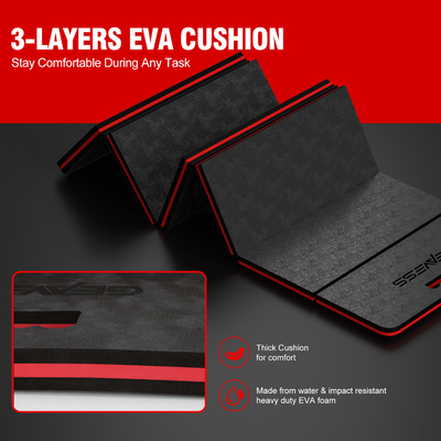WOOWAVE EVA Tuin Knie Pad Zwart Eva Foam Mechanics Mat voor outdoor onderhoud