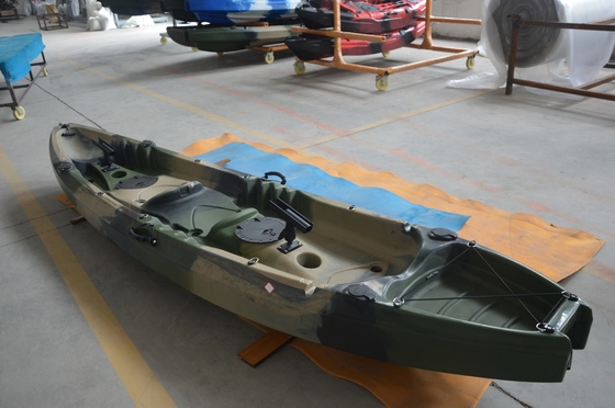Laadcapaciteit 300kg/661lbs Leger Groen Tandem Kajak voor Meren Rivieren Vissen Woowave