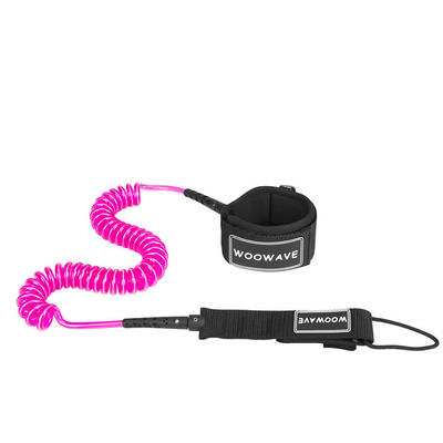 10' Gekrolde SUP Leash TPU Custom Paddleboard Leash OEM Surf Leash voor Stand Up Paddle Board