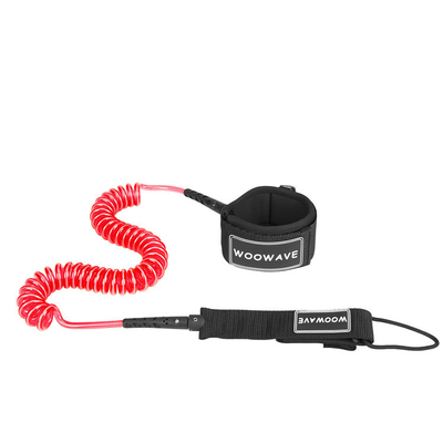 10' Gekrolde SUP Leash TPU Custom Paddleboard Leash OEM Surf Leash voor Stand Up Paddle Board