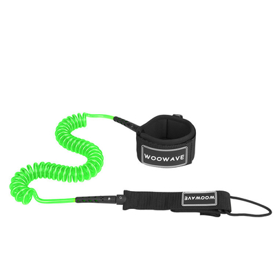 10' Gekrolde SUP Leash TPU Custom Paddleboard Leash OEM Surf Leash voor Stand Up Paddle Board