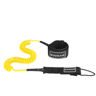 10' Gekrolde SUP Leash TPU Custom Paddleboard Leash OEM Surf Leash voor Stand Up Paddle Board