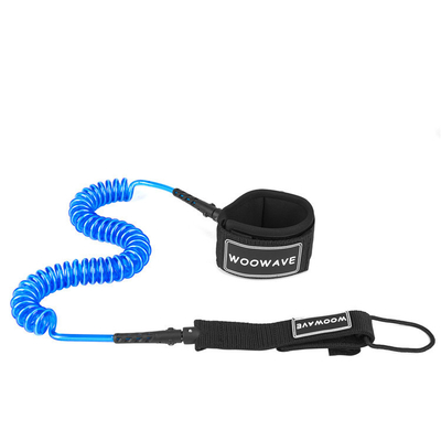 10' Gekrolde SUP Leash TPU Custom Paddleboard Leash OEM Surf Leash voor Stand Up Paddle Board