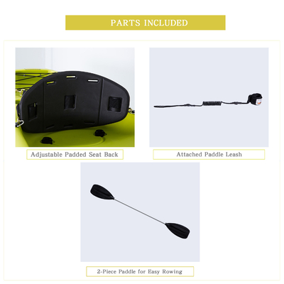 Woowave 2.2m Kinderen Kind Zee Kajak Kanoe met accessoires 14kgs/31lbs Paddlers Max 1