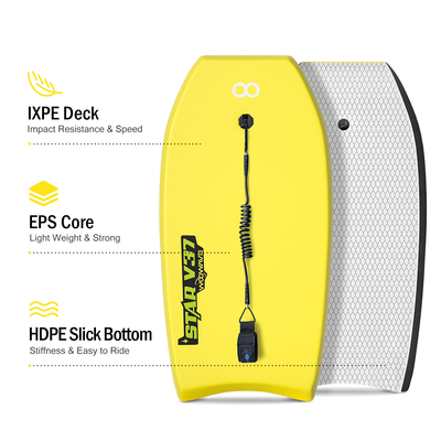 Folding Leash Plug WOOWAVE lichtgewicht 2.14lbs Surfboard met Board Breedte 20.9 Inch