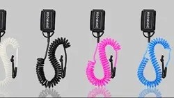 Zwarte polyurethaan spoel 7ft Surf Leash Padded polsband voor Stand Up Paddle Boarding