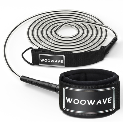 Custom Color Logo Paddle Board Leash Woowave Double Swivels TPU enkelbanden SUP Surf