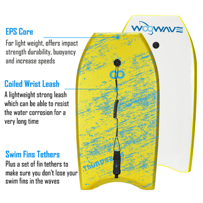Lichte 36 inch Surfboard Bodyboard met 1.17lbs gewicht en tot 65lbs laadvermogen