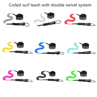 Multi-color surfboard leiband met polyurethaan spoel en eenvoudige laag gepolst polsband