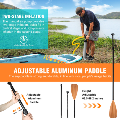 Lakes Rivers Occasion Woowave opblaasbare padel SUP Board met Sup Leash Accessoires