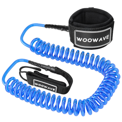 Custom Logo Coiled Leash voor Surfen Surfboard Woowave Upgrade Gebruikt voor Windsurfen