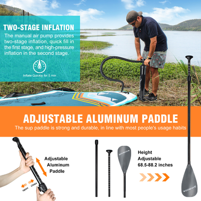 10'2' ISUP opblaasbaar paddleboard voor meren rivieren Unisex Gelegenheid van toepassing