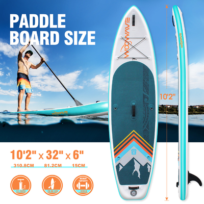 10'2' ISUP opblaasbaar paddleboard voor meren rivieren Unisex Gelegenheid van toepassing