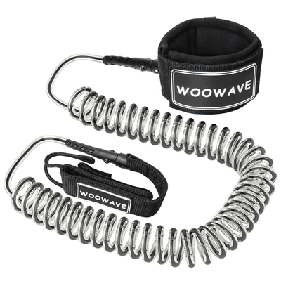 10ft Woowave Customise SUP Ankle Leash Board Surf Leg Rope Groen Rechte kabel Geel