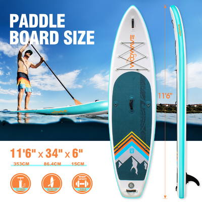 Stand Up Surf Race Board 11'6''opblaasbaar Paddle Board met pomp en 10kg gewicht