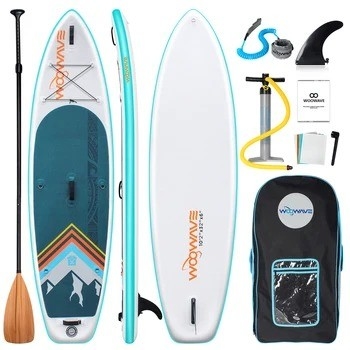 10'2' Woowave End Body Board voor Lakes Rivers Surf Leash en Pump Accessoires inbegrepen