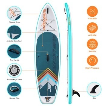 10'2' Woowave End Body Board voor Lakes Rivers Surf Leash en Pump Accessoires inbegrepen
