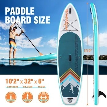 10'2' Woowave End Body Board voor Lakes Rivers Surf Leash en Pump Accessoires inbegrepen